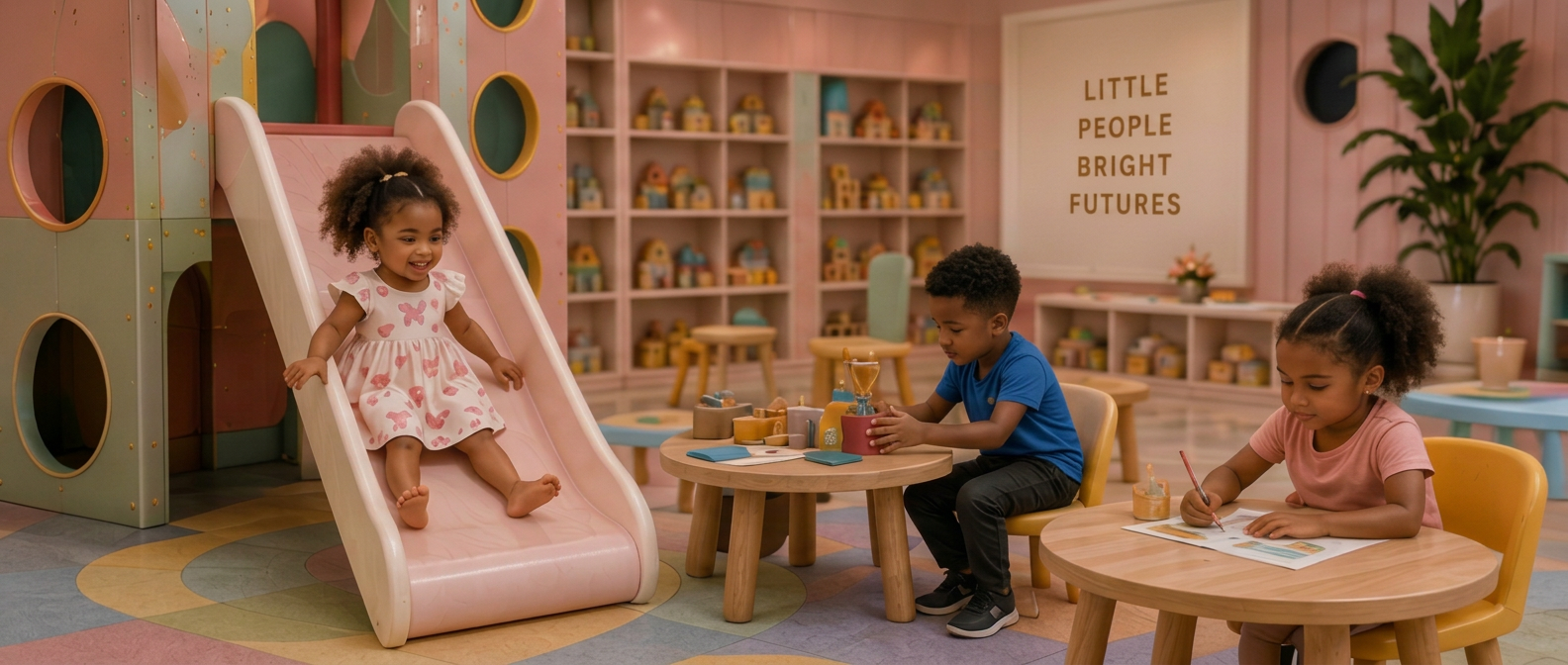 Children enjoying the Camden Ave. Playhouse